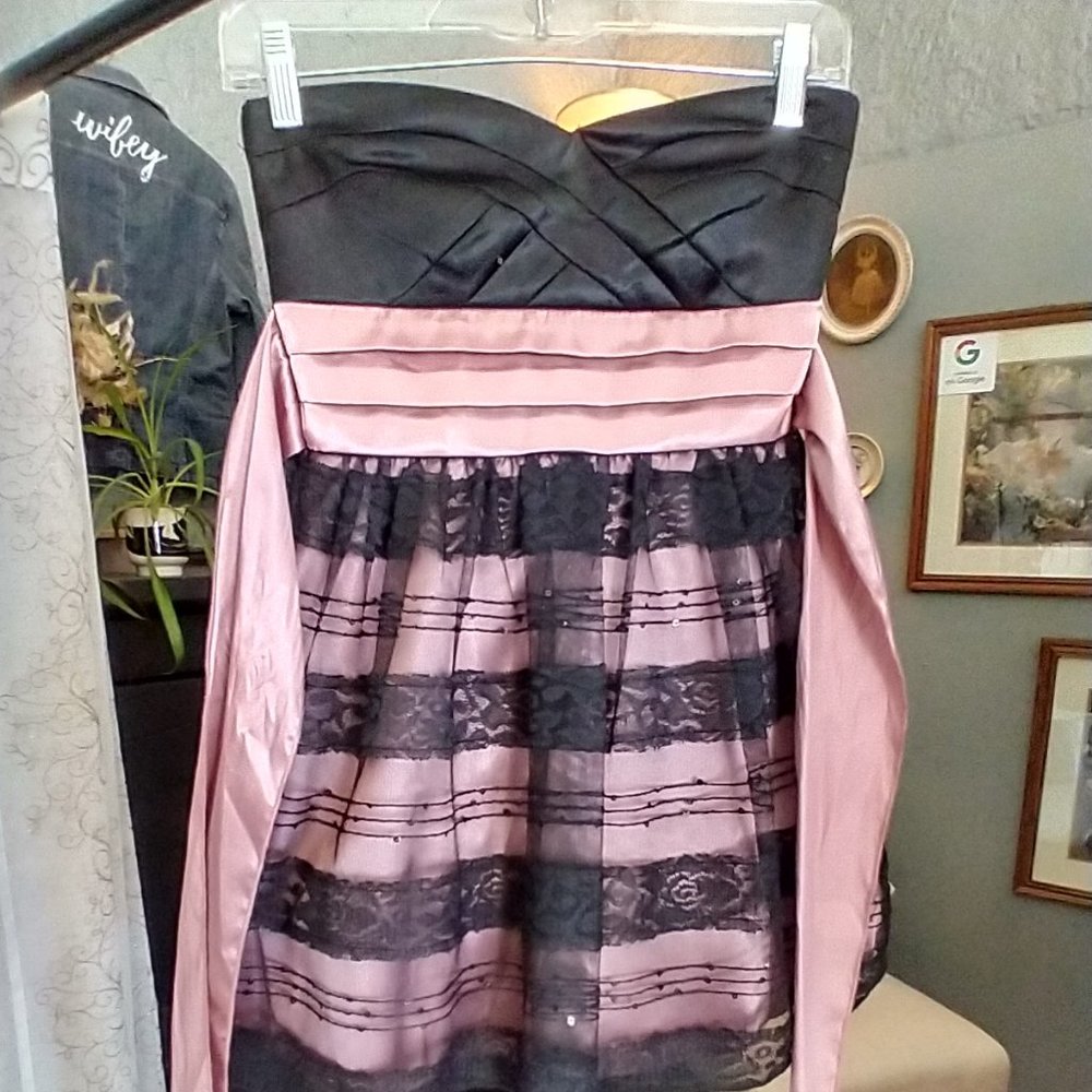 Trixxi Satin and Lace Mini